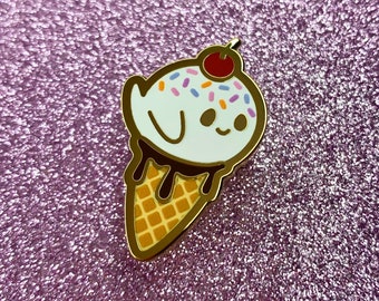 Ghostie I Scream Cone Enamel Pin