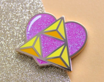 Triforce Love Enamel Pin