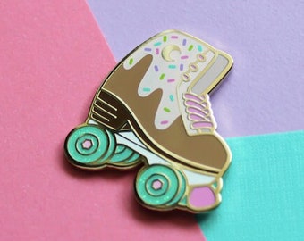 Rollschuh Emaille Pin