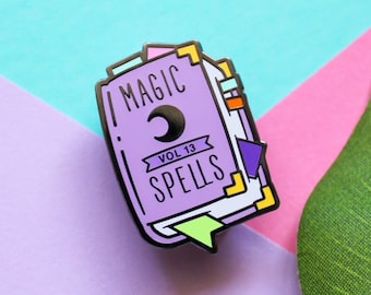 Summerween Spell Book Enamel Pin