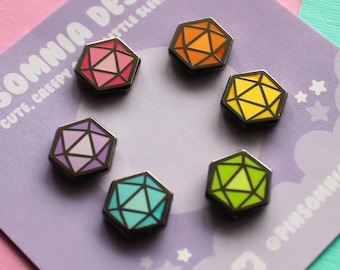 Würfel Emaille Pin Set