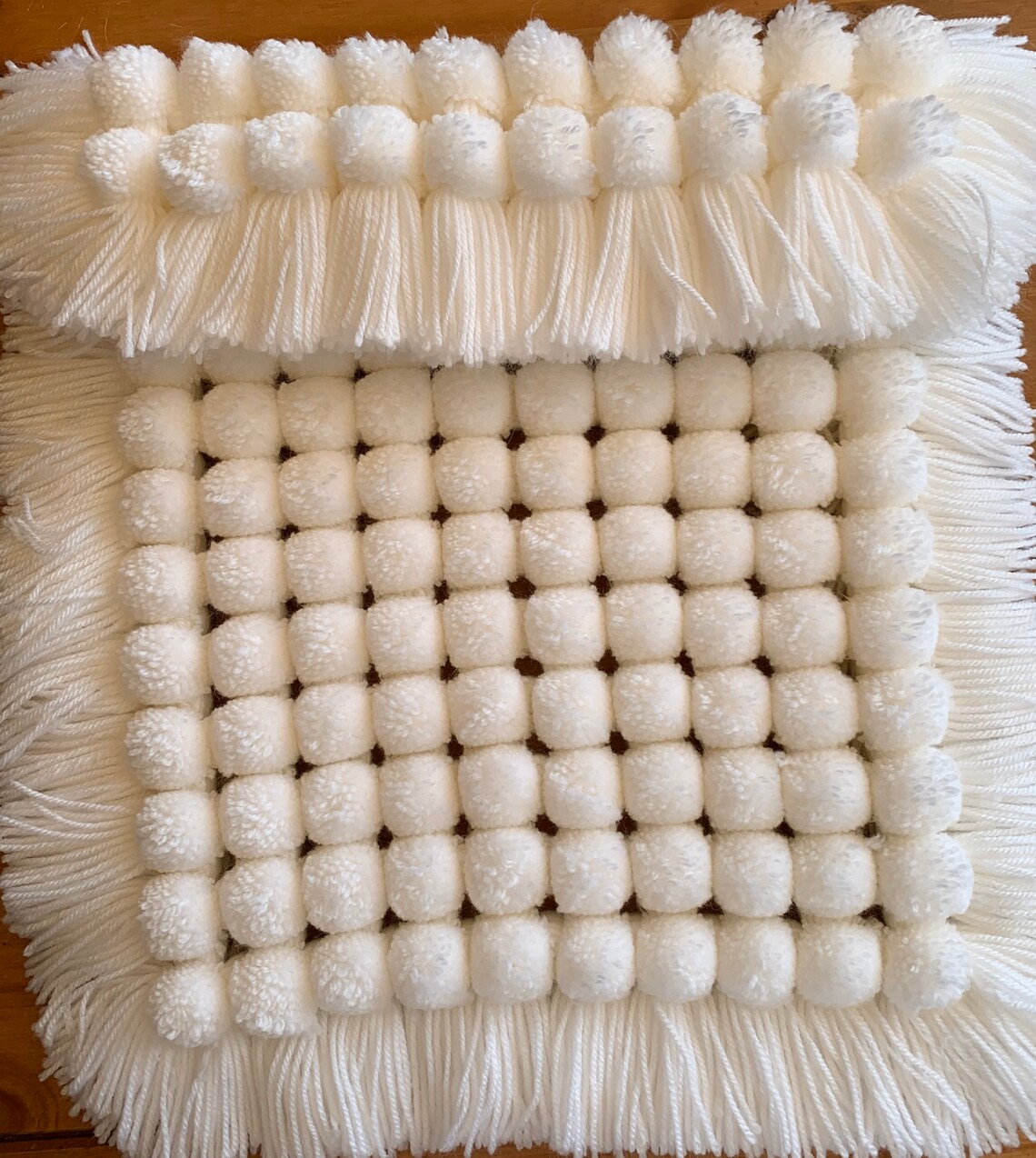 Dolls pram Pom Pom blanket and pillow set Etsy