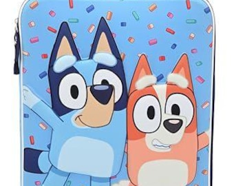 Fast Forward Bluey 16" Soft Luggage - Cute & Durable Carry-On Suitcase for Travel 16X12X5  Sand Storm Exclusive!