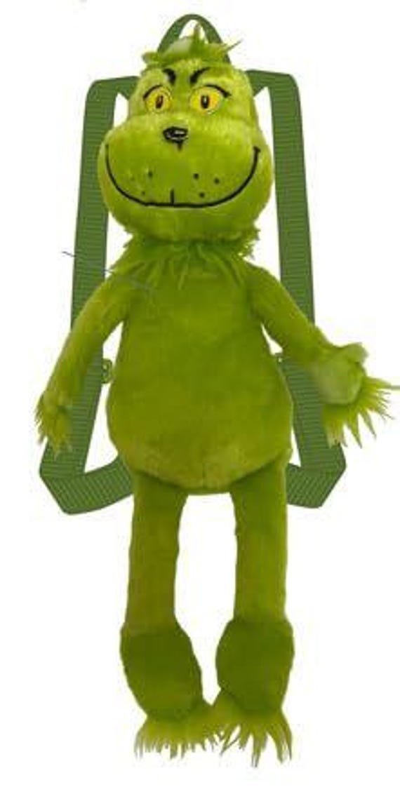Grinch Plush Backpack Dr. Seuss Santa Grinch Plush Backpack | Grinch Accessories main image 4