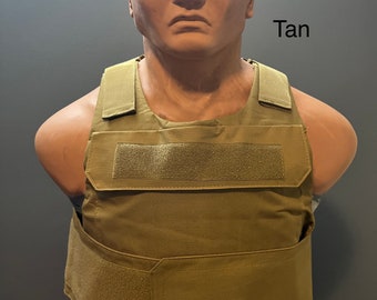 Tan Low Profile Thin Bulletproof Tactical Vest With Plates Level 3A IIIA