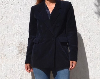 Vintage blue nautical style corduroy blazer.jacket.size s