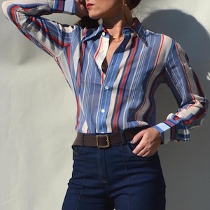 Saint Laurent Vintage Stripe Shirt - Etsy