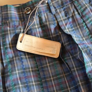 Christian Dior blue/multi color plaided 80s/90s pleated high waist relaxed straight-slightly tapered leg pants.size 40 image 11