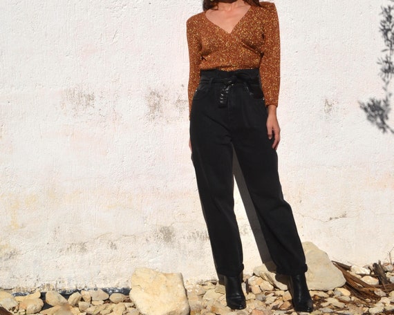 GAUDI Deadstock Black Balloon High Waist Tapered - Main Image