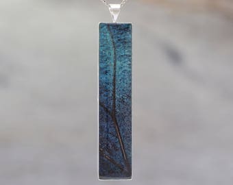 Blue Morpho - Glow-in-the-dark pendant with an image of a Butterfly's wing