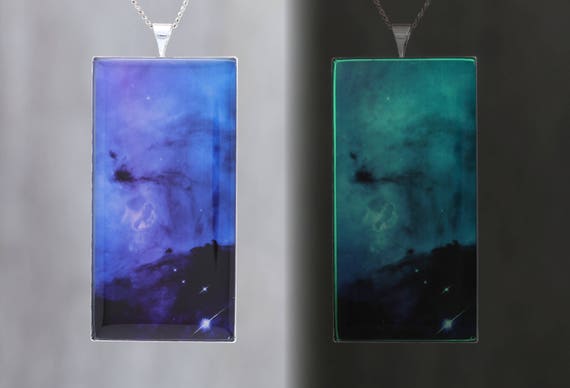 Purple Voyages Beautiful Glow in the dark Astronomy Pendant Etsy Canada
