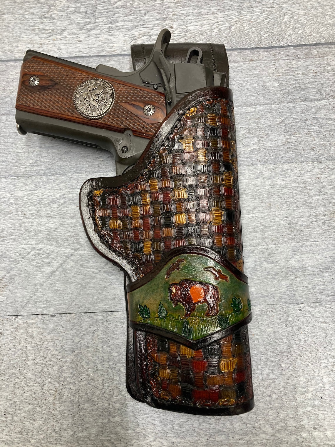 Colt 45, 1911 Full Size Holster, Western, Cowboy Style, Fits