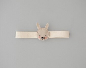 Bento Belt Bunny * Plastic free * Fits all single stock Bento Boxes * Organic Rubber Band * ø 16 cm * Plant Dye * wool felt