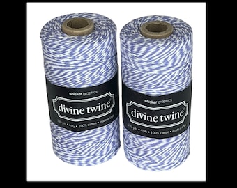 NEW Pack (2) Divine Twine 100% Cotton 240 Yards, 4 PLY Purple White Stripe NWT