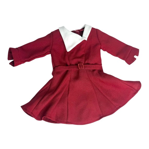 kit christmas dress American Girl Doll & Belt Pleasant Company Label Red White This blush