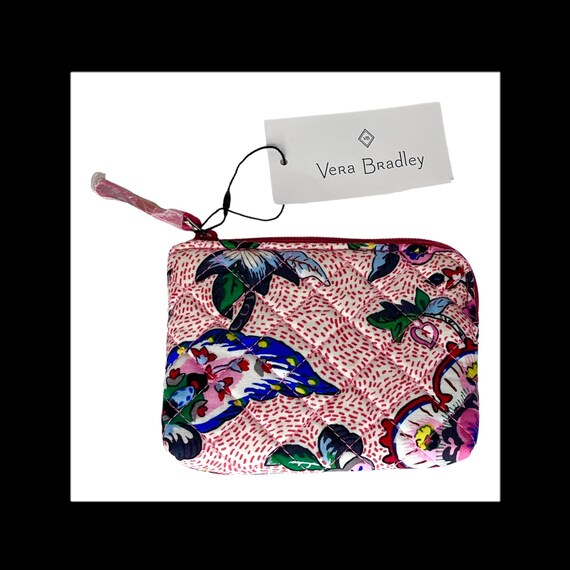 NEW Vera Bradley Iconic COIN PURSE Handbag Zip Change Purse 3x5 Pink Blue Floral Etsy Ireland