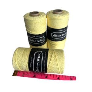 Neue Packung (3) Twine USA Made 100% Baumwolle 210 Yards, 4-lagige gelbe Bakers Twine String Neu im Paket!