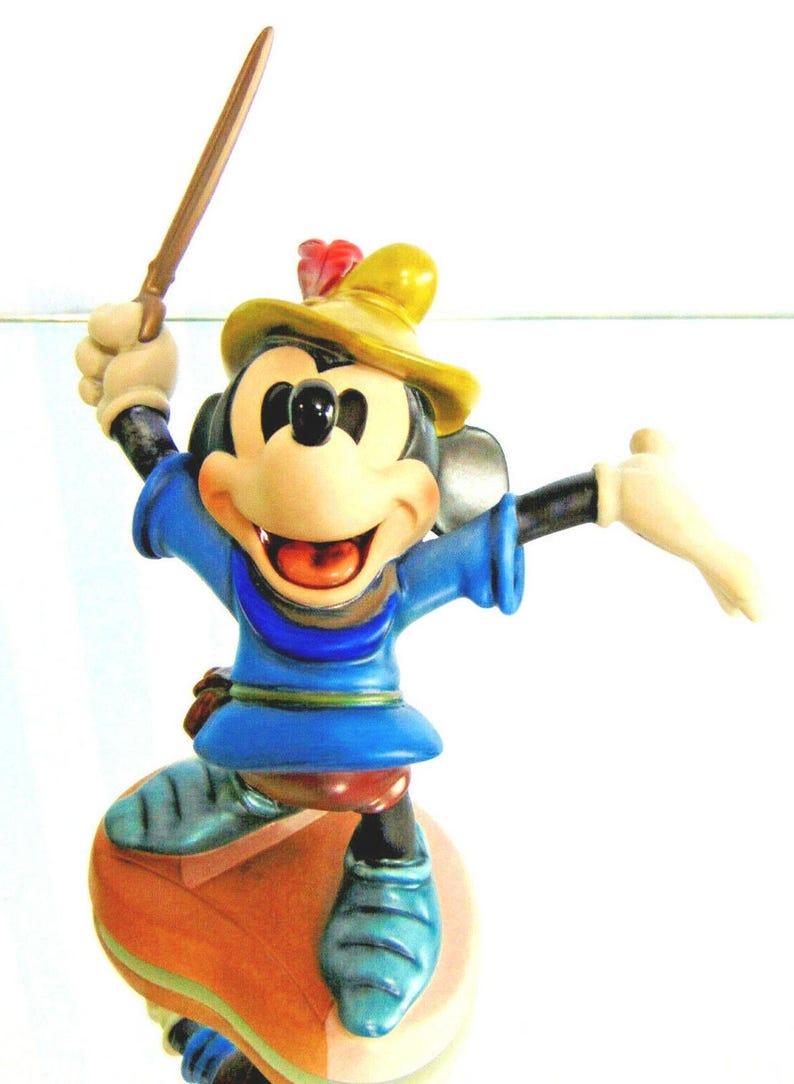 Disney Mickey Mouse Figurine & Book Brave Little Tailor Peter Pan Sword New Box image 10