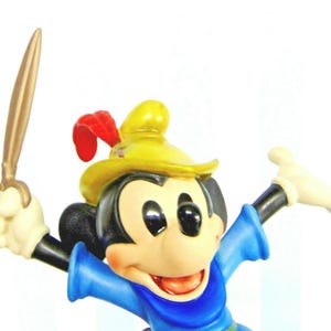Disney Mickey Mouse Figurine & Book Brave Little Tailor Peter Pan Sword New Box image 3