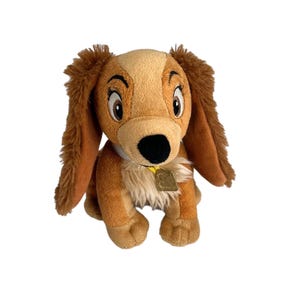 Vintage Disney LADY & Tramp PLUSH 8” Stuffed Animal Cocker Spaniel Puppy Dog