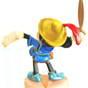 Disney Mickey Mouse Figurine & Book Brave Little Tailor Peter Pan Sword New Box image 4