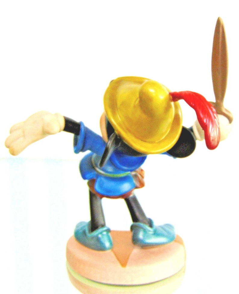 Disney Mickey Mouse Figurine & Book Brave Little Tailor Peter Pan Sword New Box image 4