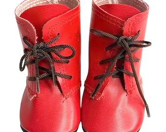 American Girl Kirsten Doll Boots Early Pleasant Co No Grommets Brown Shoe Laces