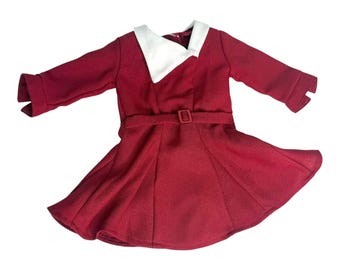 american girl vintage red velvet christmas dress American Girl Red Velvet Jumper Dress Only From Julie Christmas Outfit