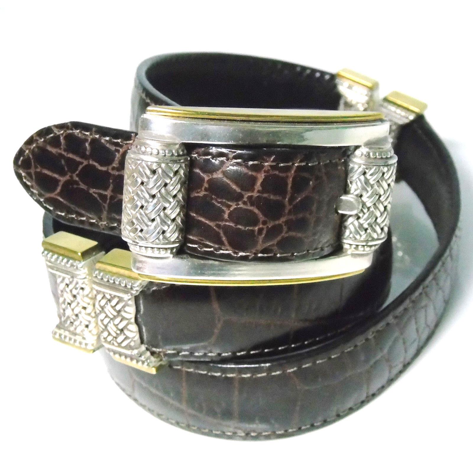 Brighton Ladies Leather Belt Silver Buckle 28 display picture 1