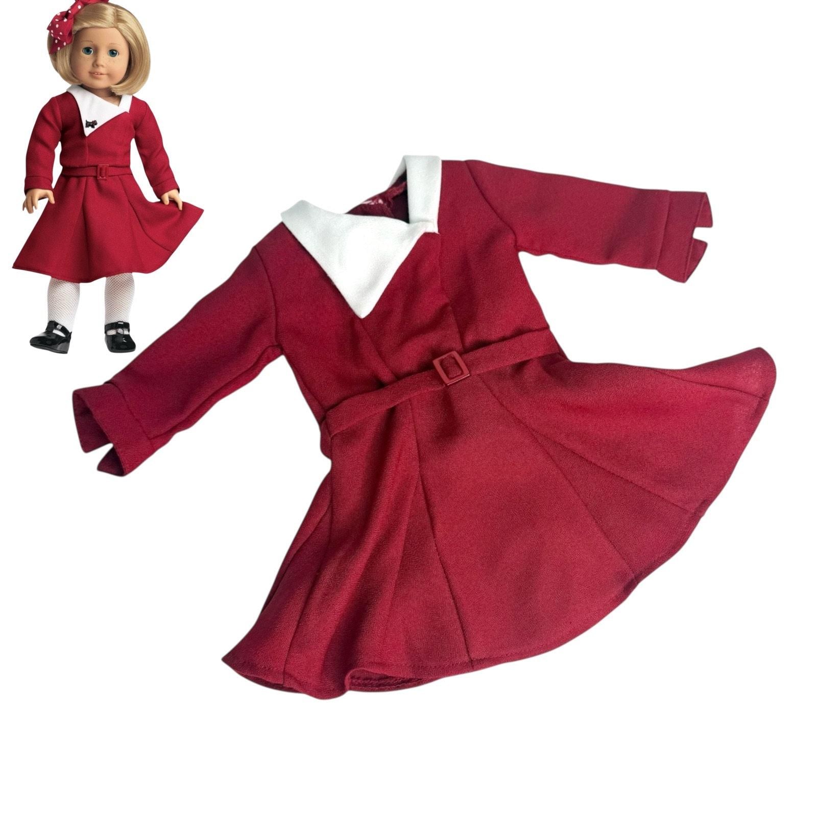 American Girl Kit Doll Christmas Dress & Belt Pleasant Company Label Red  White - Etsy