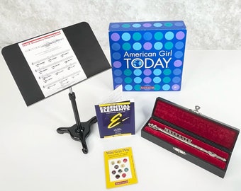 VTG American Girl Today FLUTE Music STAND Set Book Fingering Chart Case Box Etsy