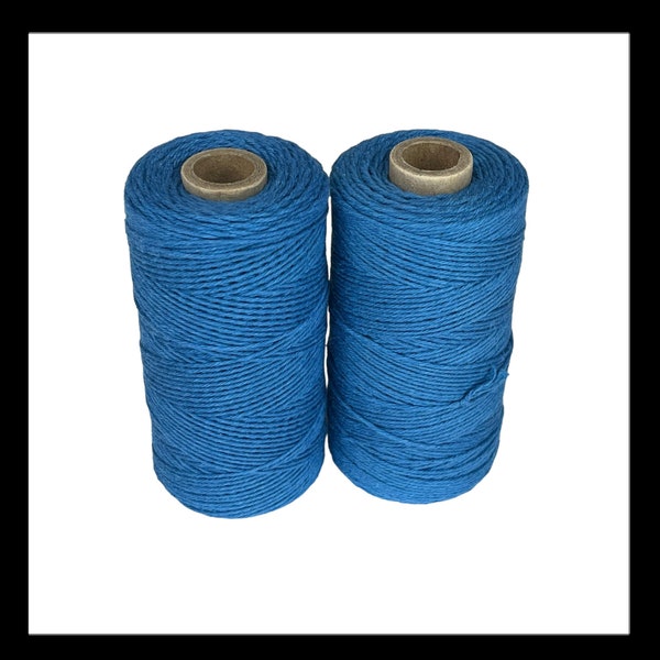 NOUVEAU paquet de (2) ficelles Divine Twine fabriquées aux États-Unis, 100 % coton, 240 mètres, 4 plis, bleu TN-O.