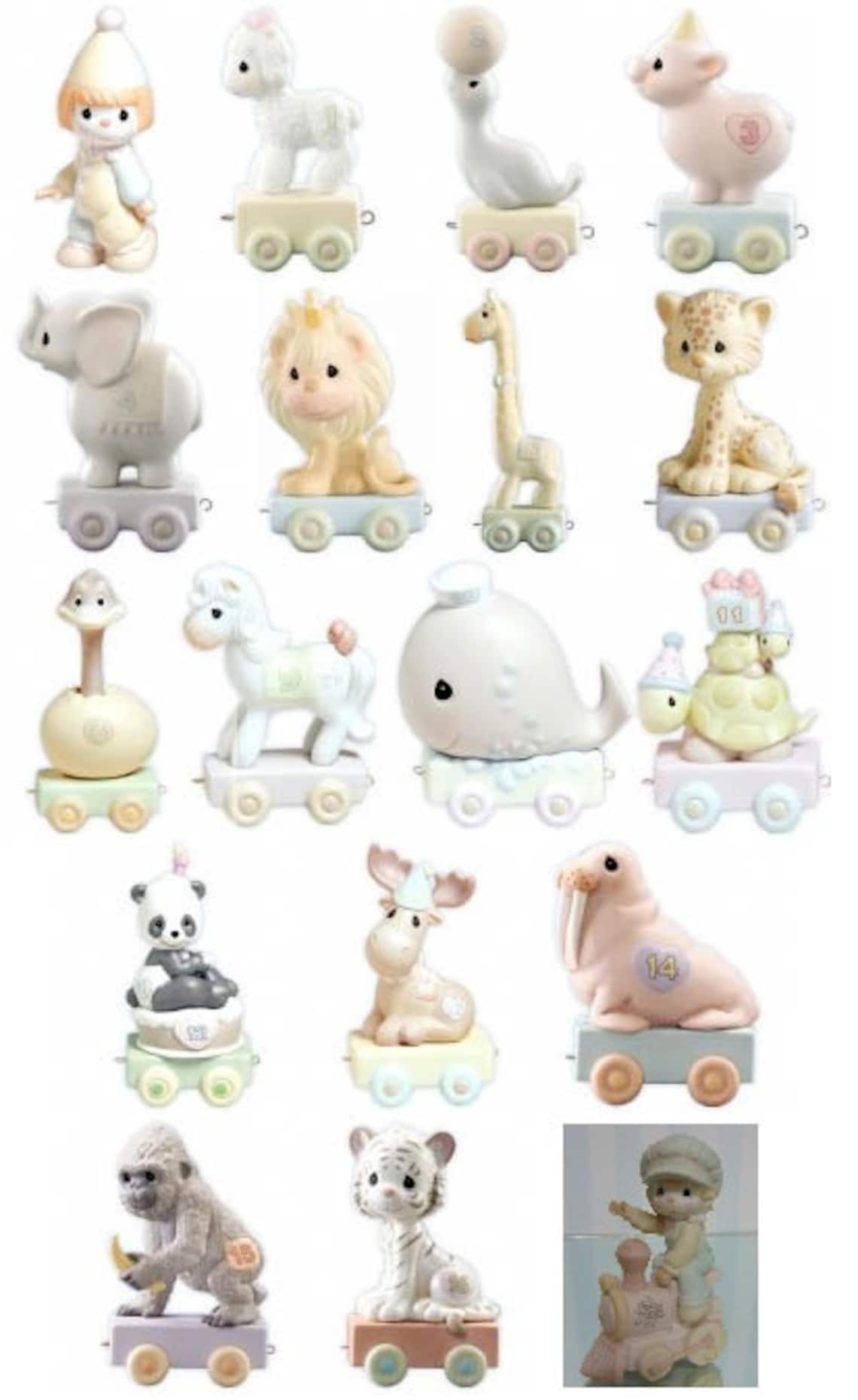 Complete Precious Moments BIRTHDAY TRAIN Collection 20PC | Etsy