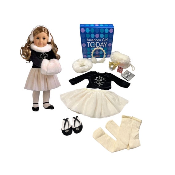 Retired American Girl Today Winter Magic OUTFIT ACCESSORIES Sweater Skirt Muff Earmuff Jingle Bell Box Etsy