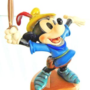 Disney Mickey Mouse Figurine & Book Brave Little Tailor Peter Pan Sword New Box image 9