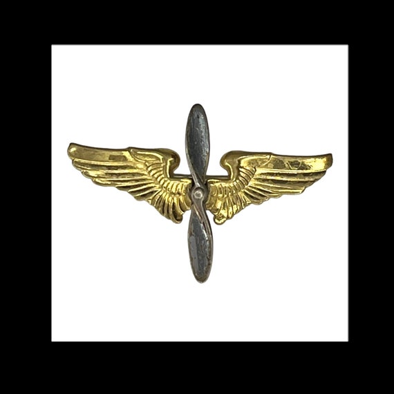 LaMode Signed US Army Aviation Wings BROOCH 1.5" … - image 1