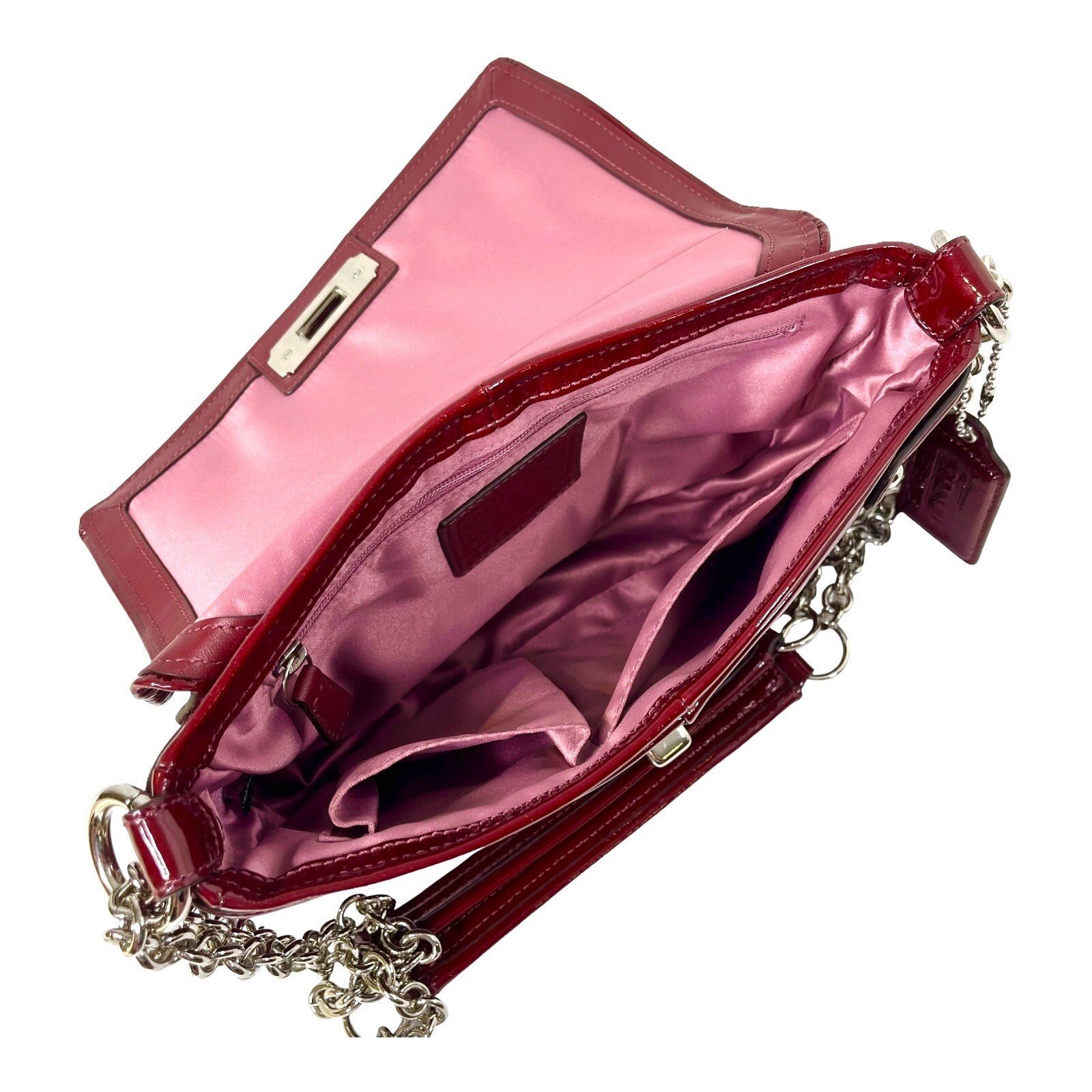 Coach Patent Leather CROSSBODY SHOULDER HANDBAG Red Ox Blood Purse Dust Bag Etsy Ireland