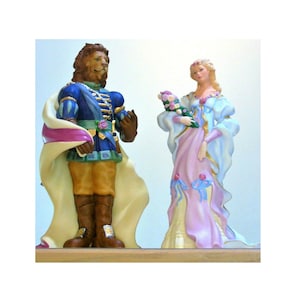 Vintage Lenox Legendary Princesses BEAUTY & THE BEAST Figurines Limited Edition Numbered Porcelain