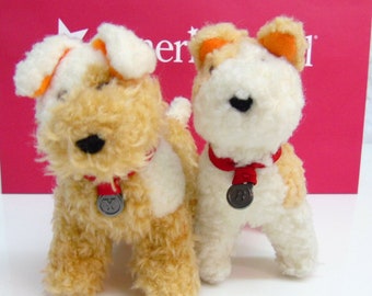 American Girl Doll Emily's YANK + Molly's BENNETT Terrier Puppy Dog Plush Pets 2