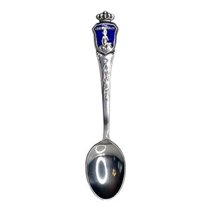 Vintage Danmark SILVER SPOON Mermaid Crown Hilsen Fra Kobenhavn Meka Denmark 3.75&quot;