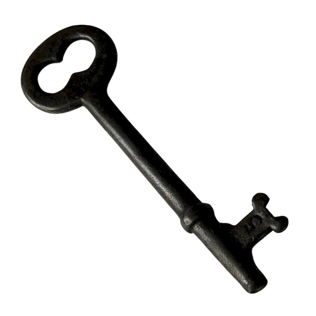 Number 5 Key Solid Barrel Skeleton Key Number 5 Mark Vintage for Furniture Doors ...