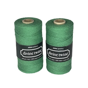 NEW (2) Divine Bakers Twine USA Made 100% Cotton 240 Yards 4 PLY Green String!