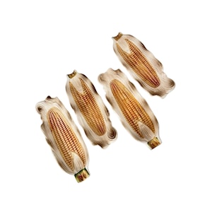 VTG 1950s CORN On COB Dish Set (4) Ceramic Bowls Holds Butter by Our Own Imports