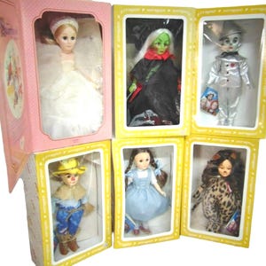 Effanbee Wizard Of Oz Dolls 6 Dorothy Good Wicked Witch Lion Tin Man Scarecrow