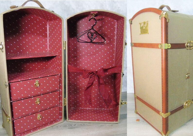 American Girl Pleasant Company Samantha Doll STEAMER TRUNK Wardr American Girl Pleasant Company Samantha Doll STEAMER TRUNK Wardr