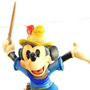 Disney Mickey Mouse Figurine & Book Brave Little Tailor Peter Pan Sword New Box image 11