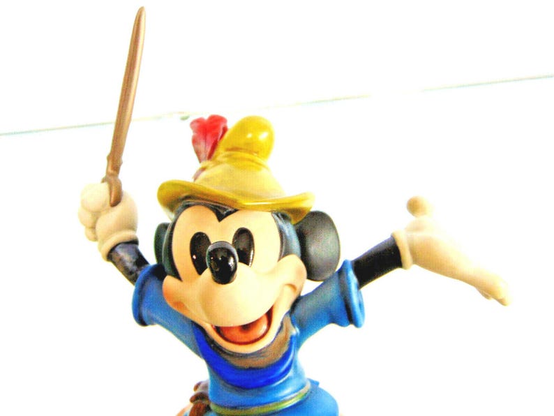 Disney Mickey Mouse Figurine & Book Brave Little Tailor Peter Pan Sword New Box image 11