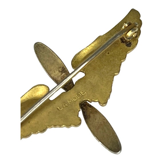 LaMode Signed US Army Aviation Wings BROOCH 1.5" … - image 3