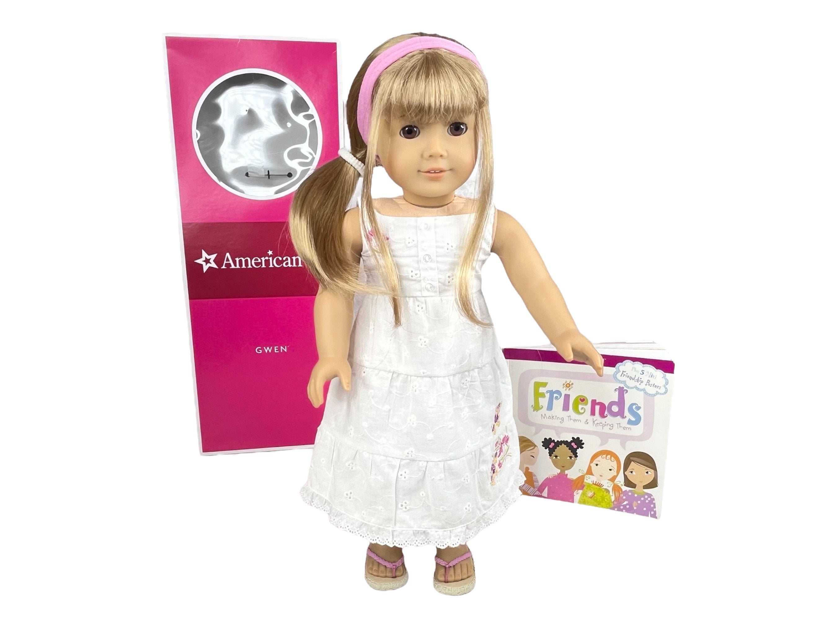 American Girl Sonali Friend GWEN DOLL Meet Outfit Dress Shoes Panties Belt Headband Hair Tie Book New Condition in Original AG Box Etsy