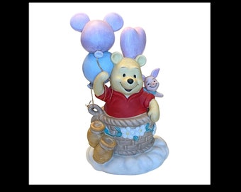 Vintage Disney 1992 Winnie The Pooh Spieluhr Ferkel Micky Maus Herz Ballons Spieluhr Figur